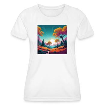 Sunset - Women's Functional T-Shirt - white - Front - AI Model Female 172 dark (172cm)