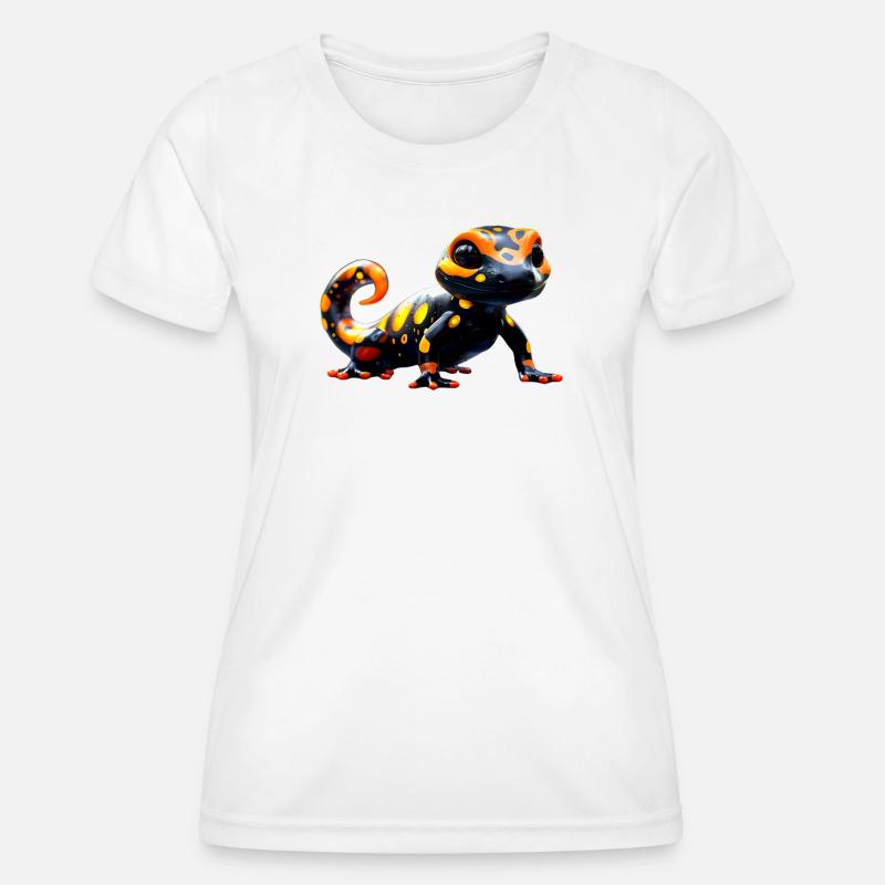 Salamanders, newts, tailed amphibians, fire salamanders - Women's Functional T-Shirt - white