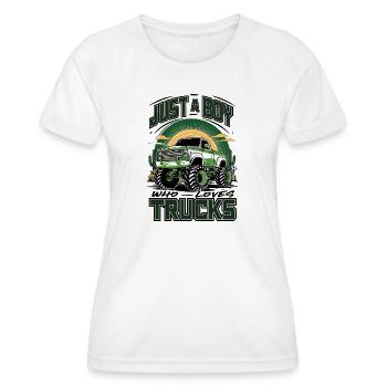 Design unique de monster truck et de jingler - T-shirt sport Femme - blanc - Devant - AI Model Female 172 dark (172cm)