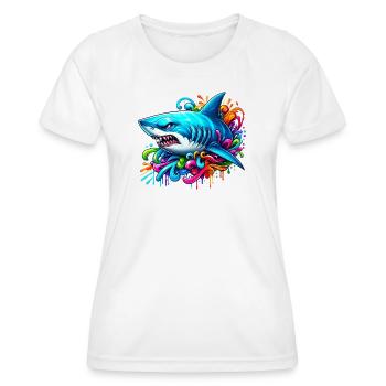 Shark - Women's Functional T-Shirt - white - Front - AI Model Female 172 dark (172cm)