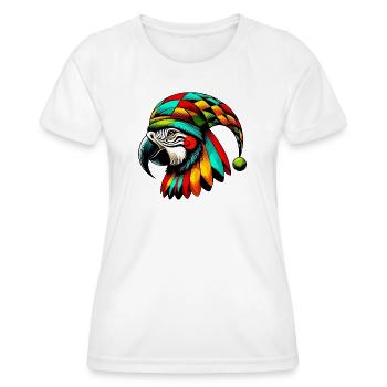 Perroquet arlequin - T-shirt sport Femme - blanc - Devant - AI Model Female 172 dark (172cm)