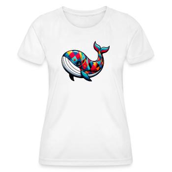 Arlequin baleine - T-shirt sport Femme - blanc - Devant - AI Model Female 172 dark (172cm)