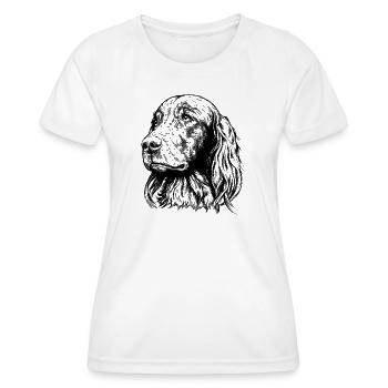 Irish Setter Portrait - Women's Functional T-Shirt - white - Front - AI Model Female 172 dark (172cm)