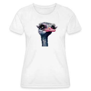 Maquillage d’autruche - T-shirt sport Femme - blanc - Devant - AI Model Female 172 dark (172cm)