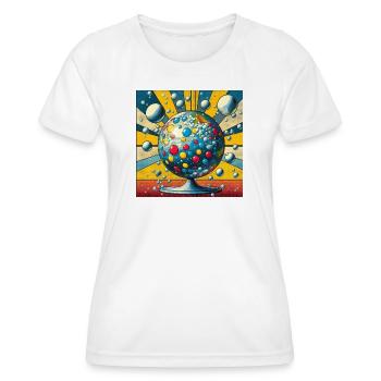 Kugel 1 - Frauen Funktions-T-Shirt - Weiß - Vorne - AI Model Female 172 dark (172cm)