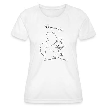 Écureuil mignon, lineart - T-shirt sport Femme - blanc - Devant - AI Model Female 172 dark (172cm)