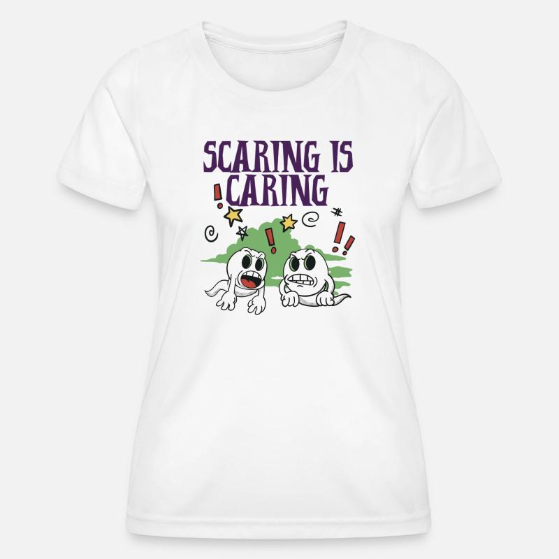 Halloween - Scaring is Caring - Women's Functional T-Shirt - white