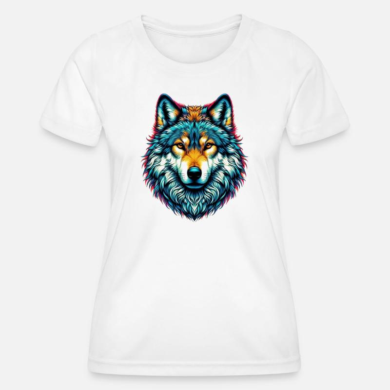 Wolf - Women's Functional T-Shirt - white