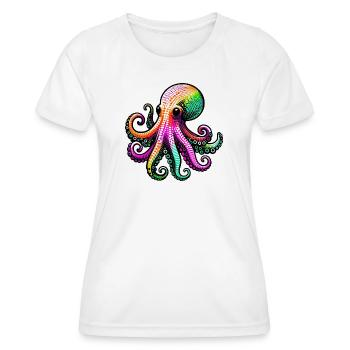 Krake - Frauen Funktions-T-Shirt - Weiß - Vorne - AI Model Female 172 dark (172cm)
