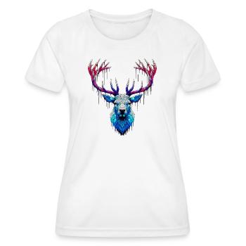 Cerf des glaces - T-shirt sport Femme - blanc - Devant - AI Model Female 172 dark (172cm)