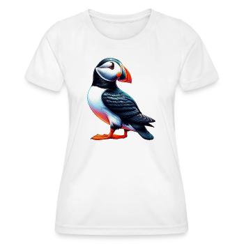 Papageitaucher - Frauen Funktions-T-Shirt - Weiß - Vorne - AI Model Female 172 dark (172cm)