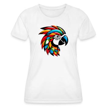 Perroquet arlequin - T-shirt sport Femme - blanc - Devant - AI Model Female 172 dark (172cm)