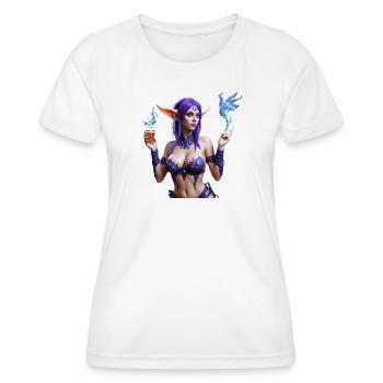 Psy Night Elves — Moon Haze - Frauen Funktions-T-Shirt - Weiß - Vorne - AI Model Female 172 dark (172cm)