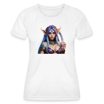 Psy Night Elves — Mystic Girl - Women's Functional T-Shirt - white - Front - AI Model Female 172 dark (172cm)