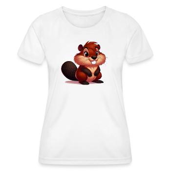 Bieber - Frauen Funktions-T-Shirt - Weiß - Vorne - AI Model Female 172 dark (172cm)