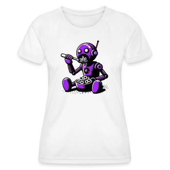 Robot extraterrestre martien extraterrestre - T-shirt sport Femme - blanc - Devant - AI Model Female 172 dark (172cm)