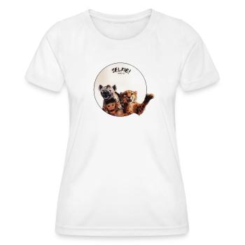 Selfie ! - T-shirt sport Femme - blanc - Devant - AI Model Female 172 dark (172cm)