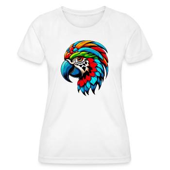 Perroquet arlequin - T-shirt sport Femme - blanc - Devant - AI Model Female 172 dark (172cm)