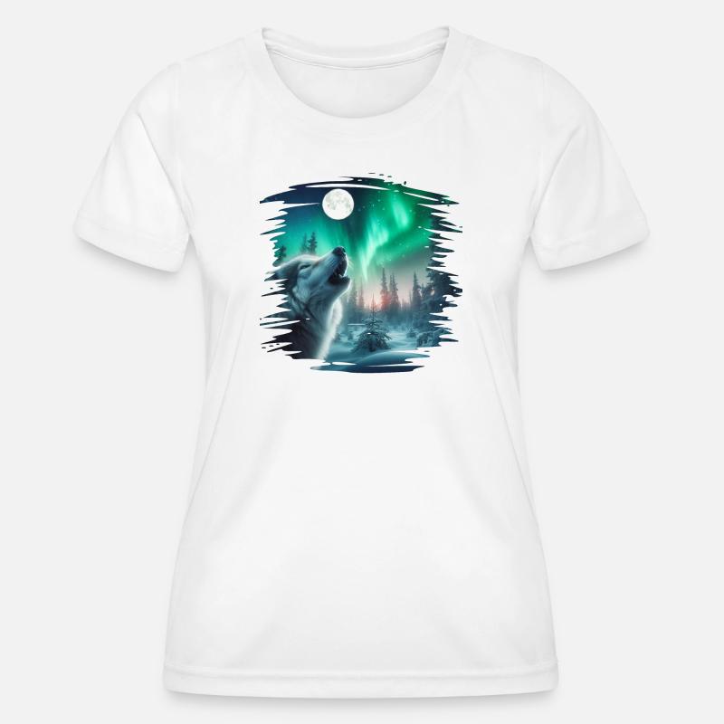 Aurora borealis - Women's Functional T-Shirt - white