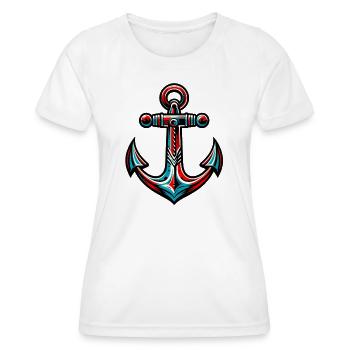 An Anchor - Women's Functional T-Shirt - white - Front - AI Model Female 172 dark (172cm)