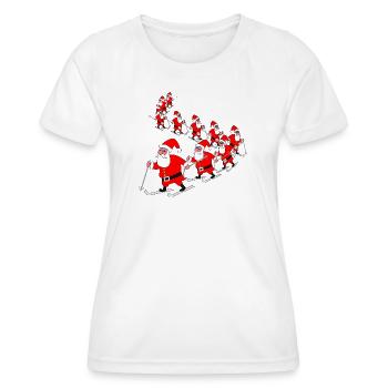 Défilé du Père Noël - T-shirt sport Femme - blanc - Devant - AI Model Female 172 dark (172cm)