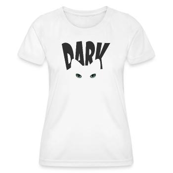 Cat in the Dark - Women's Functional T-Shirt - white - Front - AI Model Female 172 dark (172cm)