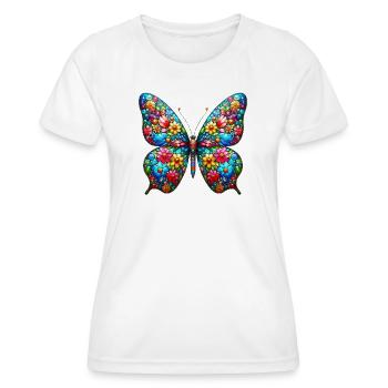 Papillon - T-shirt sport Femme - blanc - Devant - AI Model Female 172 dark (172cm)