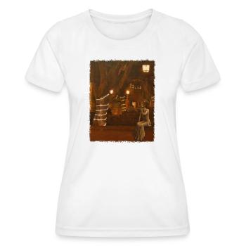 Sortie nocturne pour la Catrina - T-shirt sport Femme - blanc - Devant - AI Model Female 172 dark (172cm)