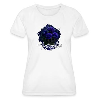 Ranken-Krone und Menschenknochen, gothic design - Frauen Funktions-T-Shirt - Weiß - Vorne - AI Model Female 172 dark (172cm)