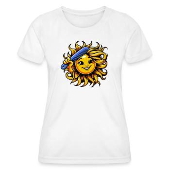 Sonne - Frauen Funktions-T-Shirt - Weiß - Vorne - AI Model Female 172 dark (172cm)