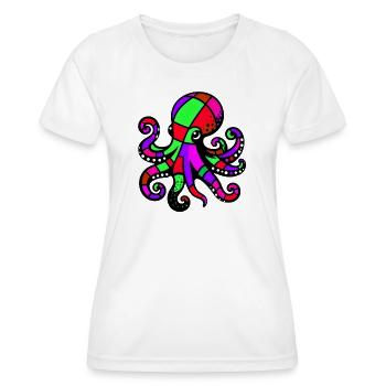 Krake - Frauen Funktions-T-Shirt - Weiß - Vorne - AI Model Female 172 dark (172cm)