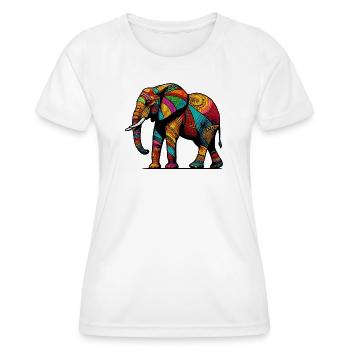 Elephant - Women's Functional T-Shirt - white - Front - AI Model Female 172 dark (172cm)