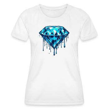 Diamant - T-shirt sport Femme - blanc - Devant - AI Model Female 172 dark (172cm)