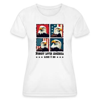 Bald eagle - Women's Functional T-Shirt - white - Front - AI Model Female 172 dark (172cm)
