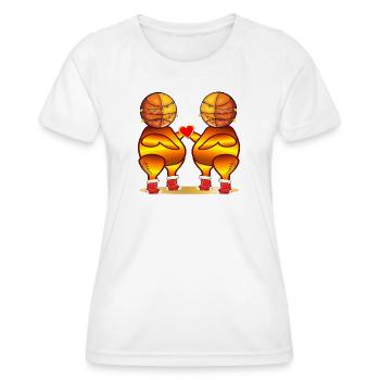 Christmas Basketball Roast Chicken Grilling - Women's Functional T-Shirt - white - Front - AI Model Female 172 dark (172cm)