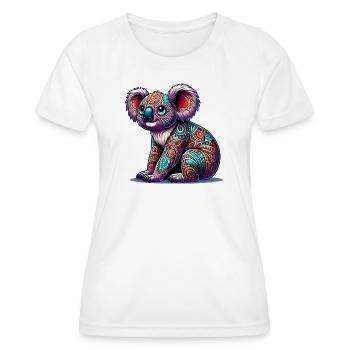Koala - Frauen Funktions-T-Shirt - Weiß - Vorne - AI Model Female 172 dark (172cm)