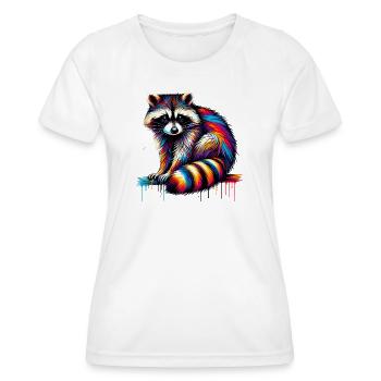 Waschbär - Frauen Funktions-T-Shirt - Weiß - Vorne - AI Model Female 172 dark (172cm)