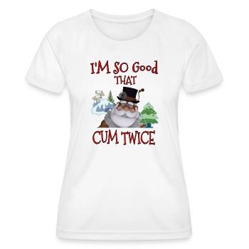 Santa Jingle Zweimal - Frauen Funktions-T-Shirt - Weiß - Vorne - AI Model Female 172 dark (172cm)