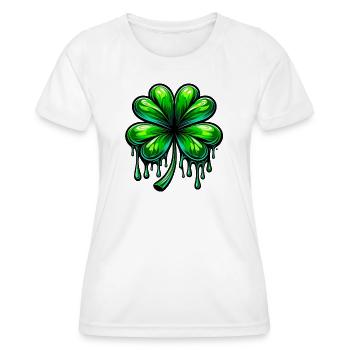 Four-leaf clover - Women's Functional T-Shirt - white - Front - AI Model Female 172 dark (172cm)