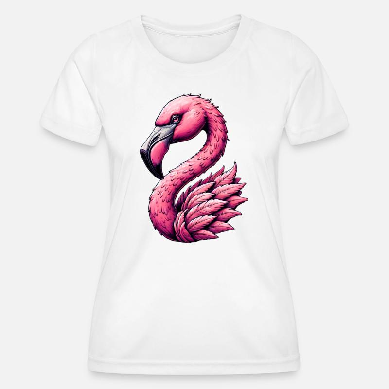 Flamingo - Women's Functional T-Shirt - white