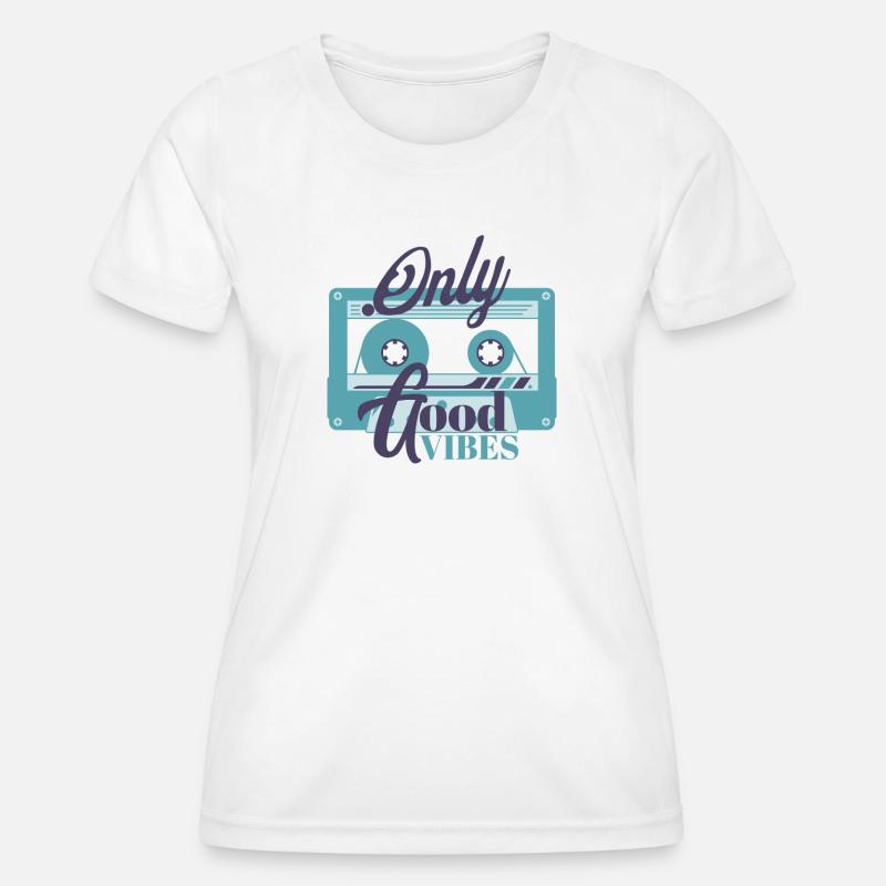 Cassette retro - Women's Functional T-Shirt - white