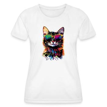 Bengal Katze Leopard Cat Leopardette Bengal Katzen - Frauen Funktions-T-Shirt - Weiß - Vorne - AI Model Female 172 dark (172cm)