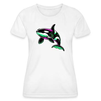 Killer whale - Women's Functional T-Shirt - white - Front - AI Model Female 172 dark (172cm)