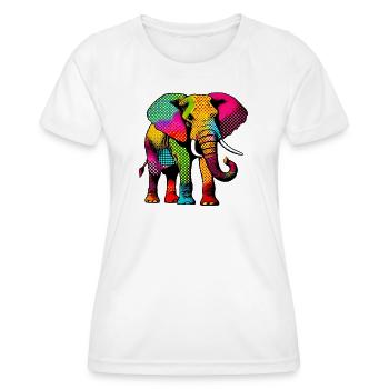 Éléphant - T-shirt sport Femme - blanc - Devant - AI Model Female 172 dark (172cm)
