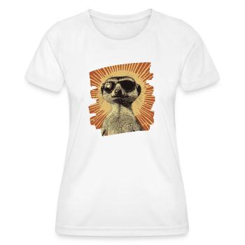 Suricate Rétro - T-shirt sport Femme - blanc - Devant - AI Model Female 172 dark (172cm)