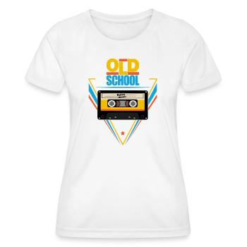Old school - T-shirt sport Femme - blanc - Devant - AI Model Female 172 dark (172cm)