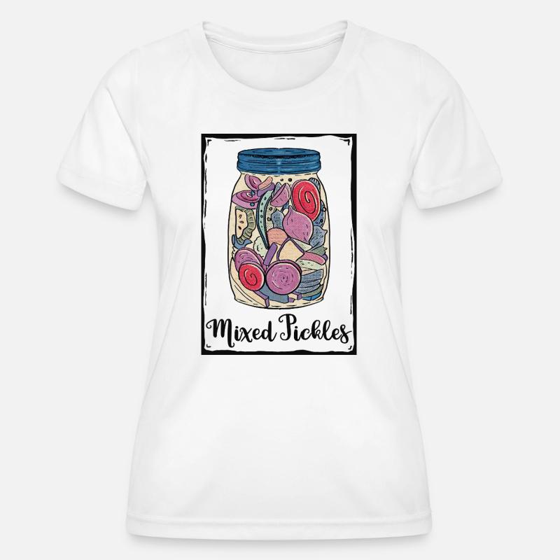 Mixed Pickles Glass - Women's Functional T-Shirt - white