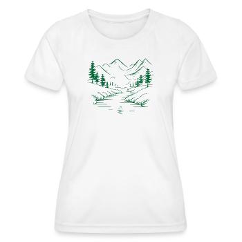 Mountains - Women's Functional T-Shirt - white - Front - AI Model Female 172 dark (172cm)