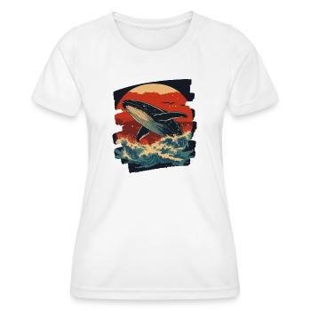 Whale - Women's Functional T-Shirt - white - Front - AI Model Female 172 dark (172cm)
