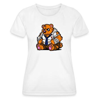 Office Bear - Women's Functional T-Shirt - white - Front - AI Model Female 172 dark (172cm)